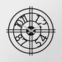Wallity Enzoclock - S010 Reloj de Pared Decorativo Negro de Metal